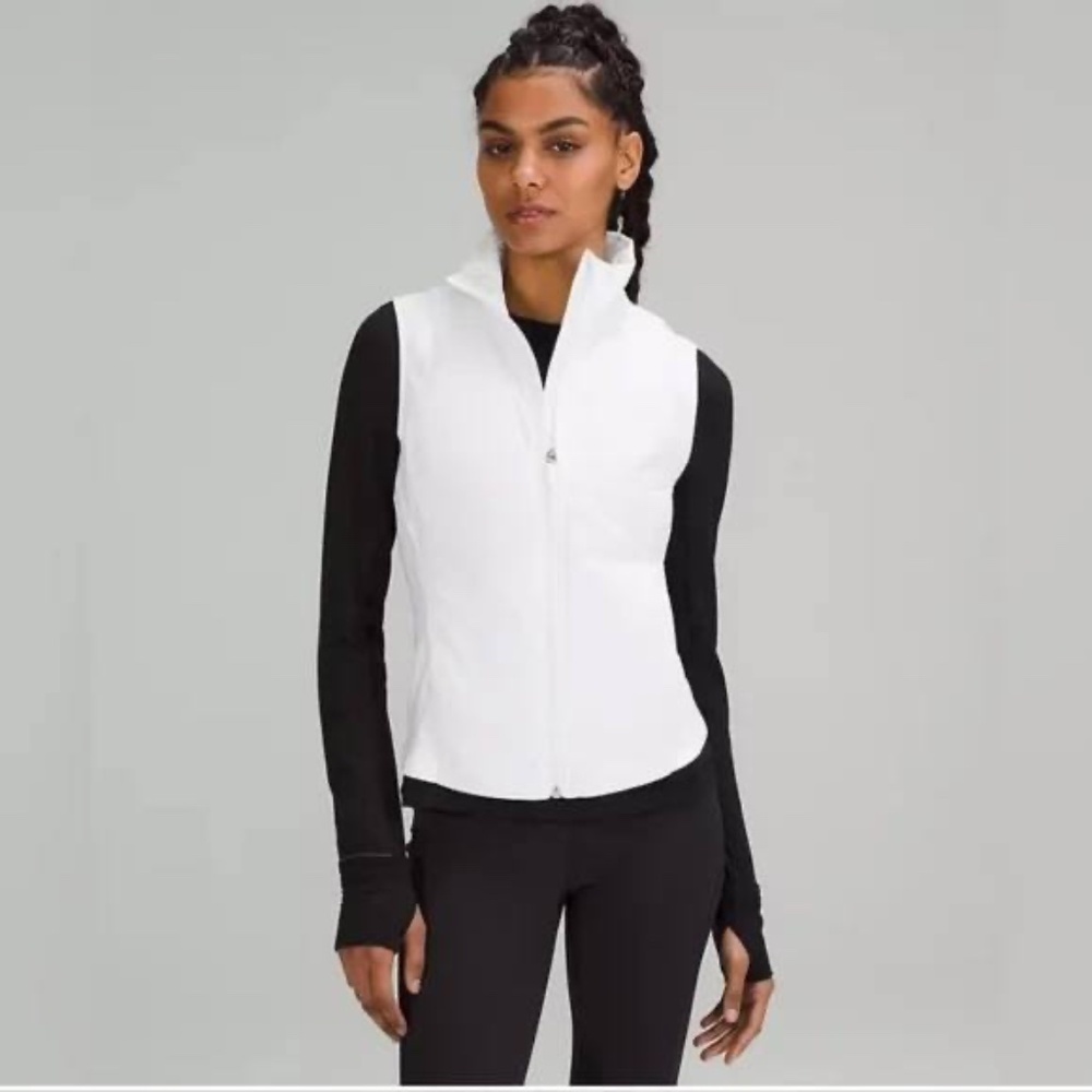 FREE SHIP! Lululemon PUSH YOUR PACE Vest HTF White Size 6 ExCond